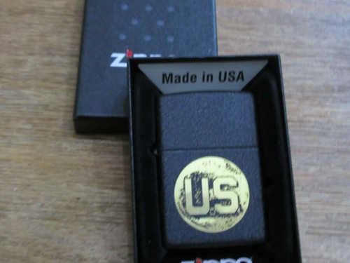 Zippo noir craquelé army - craquelé, us
